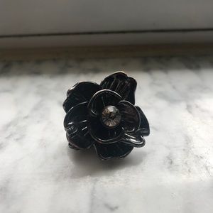 Steal flower ring